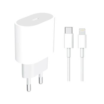 İQ-20i 20 Watt PD Charger + Type-C to Lightning Kablo