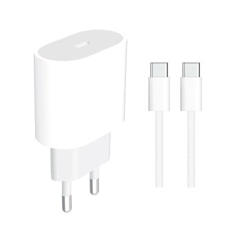 İQ-20T 20 Watt PD Charger + Type-C to Type-C Kablo