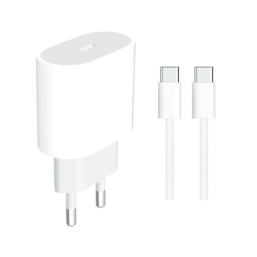 İQ-20T 20 Watt PD Charger + Type-C to Type-C Kablo