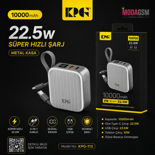 KPG Power KPG-113 Taşınabilir Şarj Cihazı 10.000 Amper