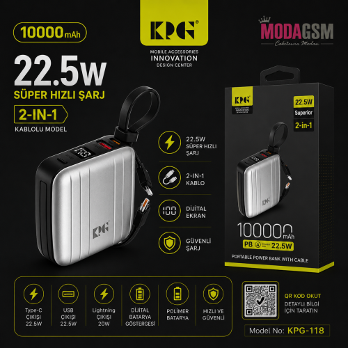 KPG Power KPG-118 Taşınabilir Şarj Cihazı 10.000 Amper