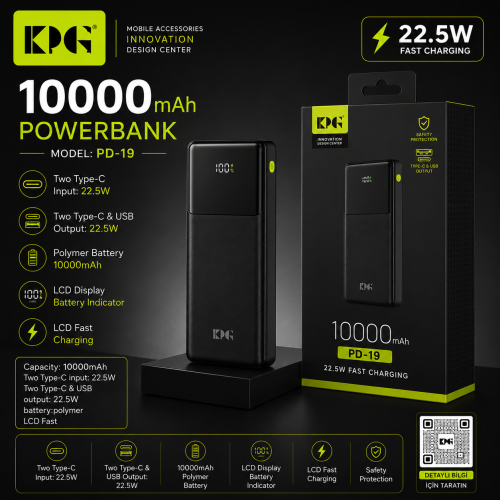 KPG Power PD-19 Taşınabilir Şarj Cihazı 10.000 Amper KPG Power PD-19 Taşınabilir Şarj Cihazı 10.000 Amper