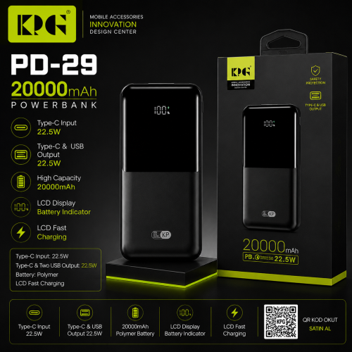KPG Power PD-29 Taşınabilir Şarj Cihazı 20.000 Amper