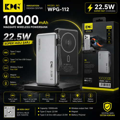 KPG Power WPG-112 Taşınabilir Şarj Cihazı 10.000 Amper